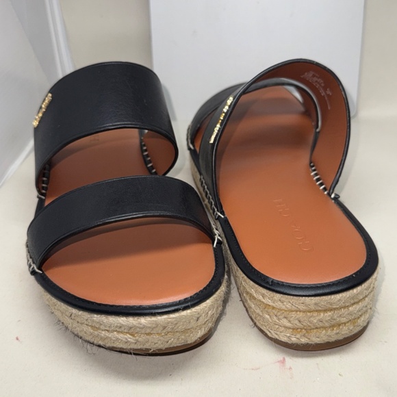 COACH Franca Black Leather Espadrille - Women’s Size 8.5 B With Box MSRP: $178 - Picture 7 of 8